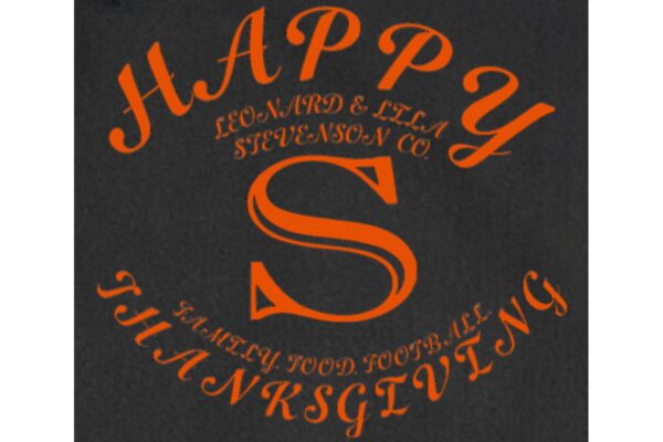 Black Apron Happy Thanksgiving - Orange FFF Logo - Image 2