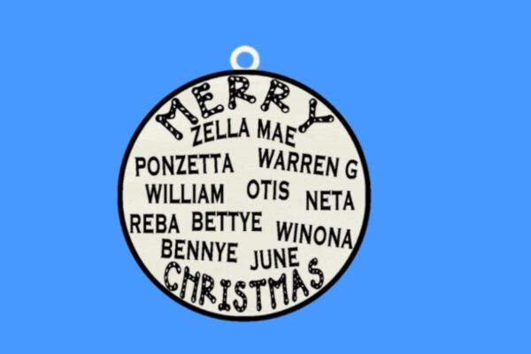 Stevenson Siblings Name Christmas Ornament